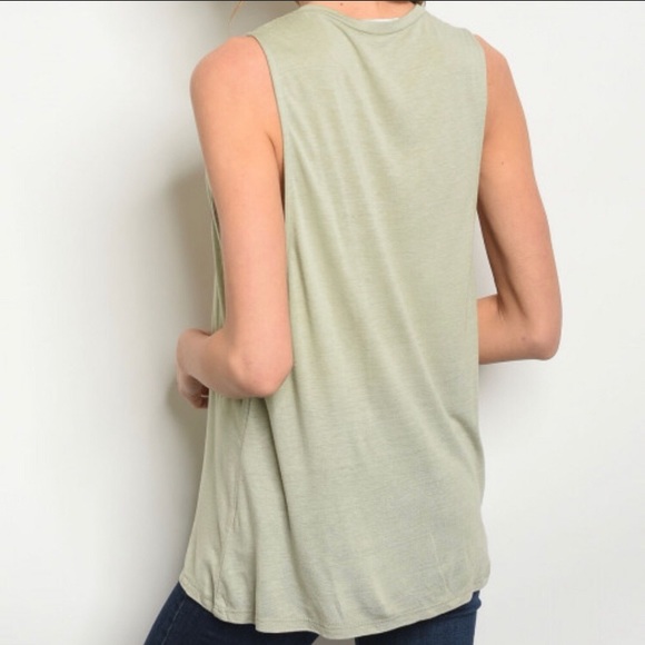 🥰 Sage Green Malibu Tank Top - Picture 2 of 7